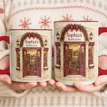 Load image into Gallery viewer, Personalized Vintage Bookstore Christmas Mug Unique Gift for Book Lovers
