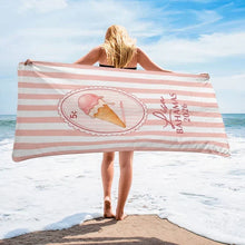 Load image into Gallery viewer, Personalized Rope Handle Canvas Bag Custom Name for Beach Friends
