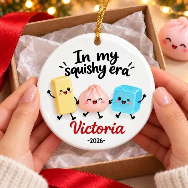 Personalized Ceramic Ornament Cute Squishies Gift for Kids