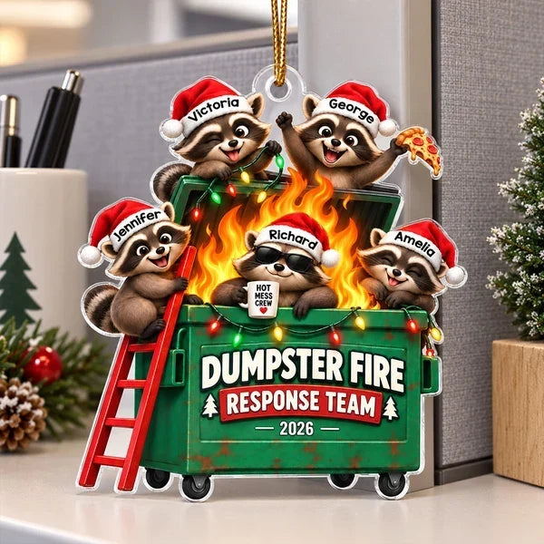 Personalized Raccoon Acrylic Ornament Funny Coworker Gift