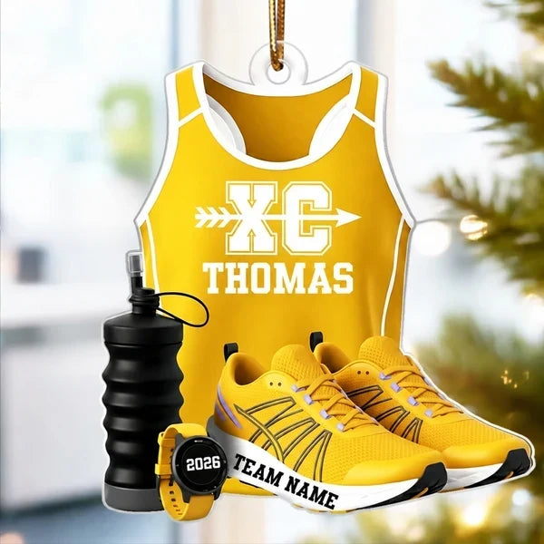 Personalized Acrylic Ornament for Runners Custom Sports Gift