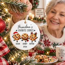 Load image into Gallery viewer, Personalized Ceramic Ornament Gift for Grandma Christmas Keepsake
