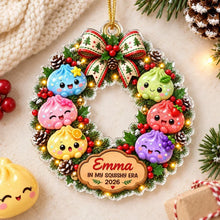 Load image into Gallery viewer, Personalized Colorful Dumpling Wreath Acrylic Ornament Christmas Gift
