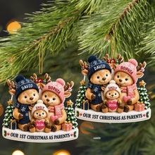 Load image into Gallery viewer, Personalized Acrylic Christmas Ornament First Holiday as Parents Gift
