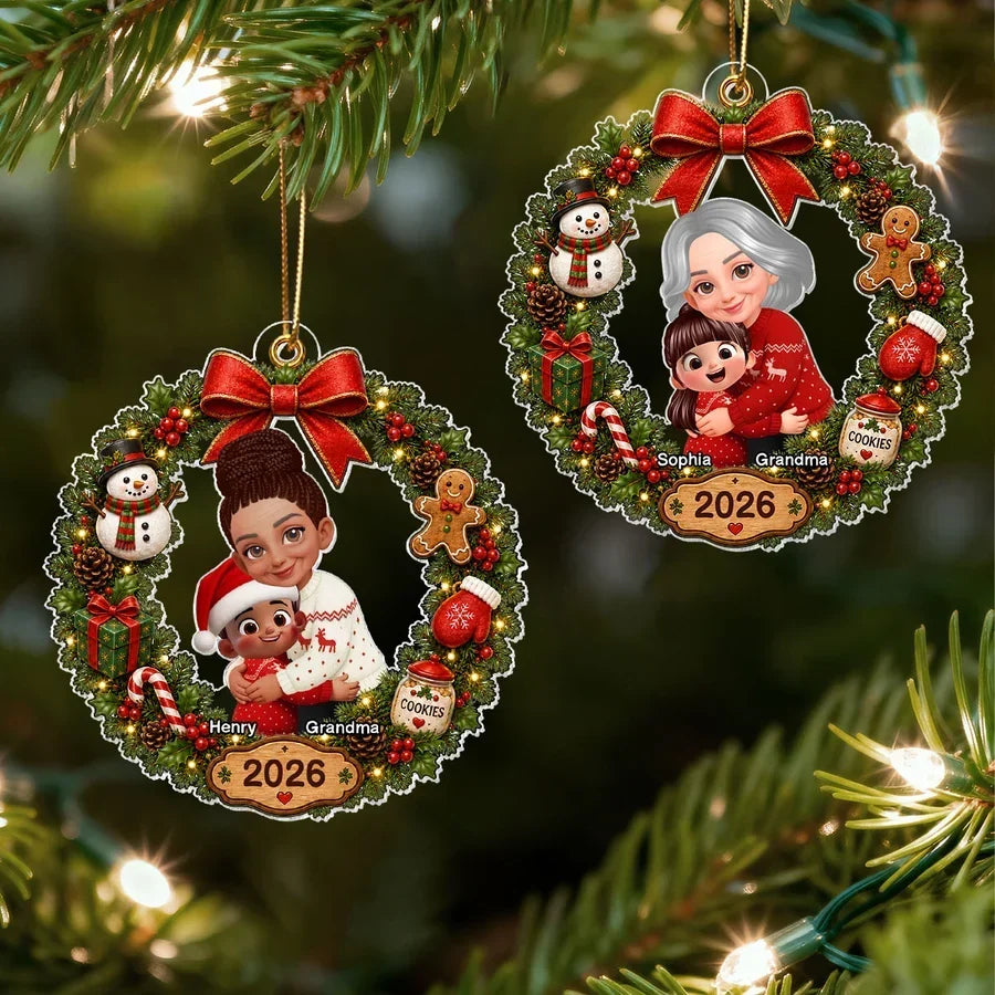 Personalized Acrylic Ornament Christmas Gift for Grandma