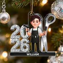 Load image into Gallery viewer, Personalized Acrylic Ornament for Hairdressers Creative Gift
