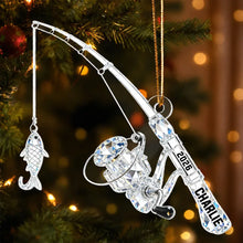 Load image into Gallery viewer, Personalized Fishing Ornament Custom Keepsake Gift for Angler
