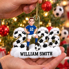 Load image into Gallery viewer, Personalized Soccer Player Acrylic Ornament Unique Gift for Son
