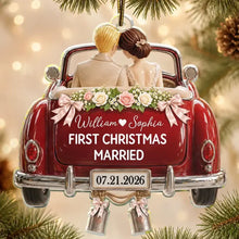 Load image into Gallery viewer, Personalized Acrylic Ornament Newlywed Couple First Christmas Gift

