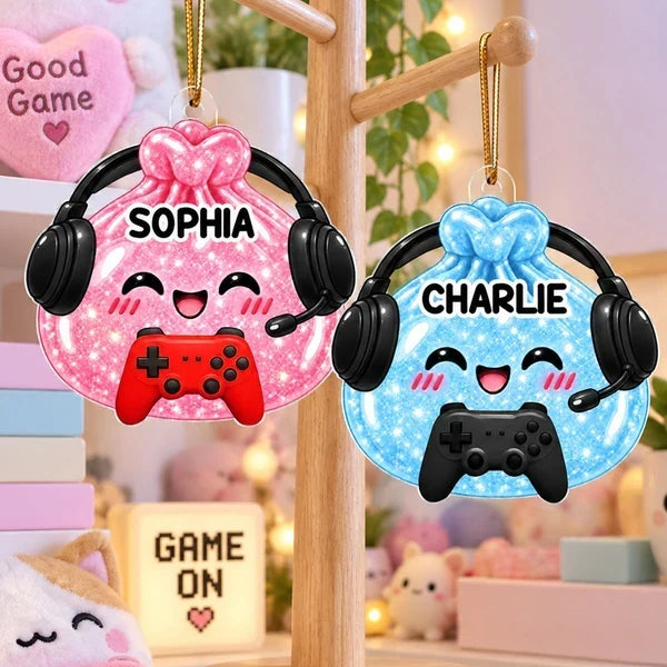 Personalized Gamer Acrylic Ornament Cute Christmas Gift for Kids