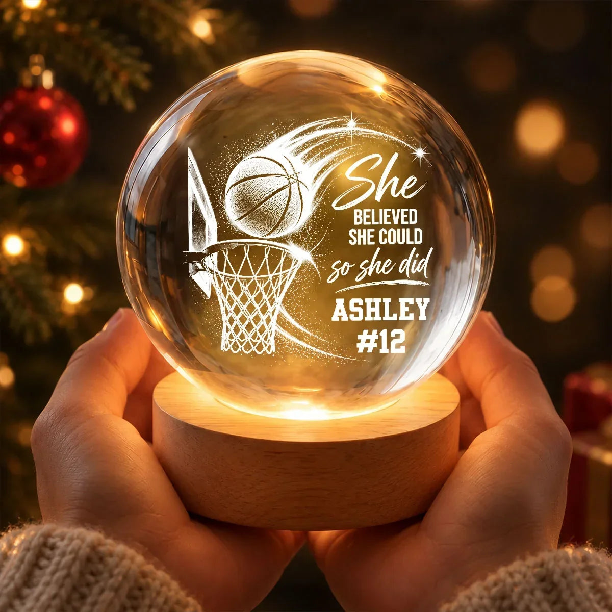 Personalized Basketball Globe Lamp Gift for Players & Coaches