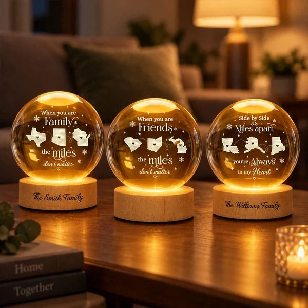 Personalized Globe Lamp Creative Keepsake Gift for Family