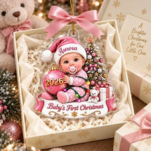 Load image into Gallery viewer, Personalized Acrylic Ornament First Christmas Gift for New Parents
