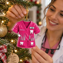 Load image into Gallery viewer, Personalized Dentist Uniform Acrylic Ornament Gift for Wife, Daughter, Friend
