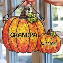 Load image into Gallery viewer, Personalized Acrylic Suncatcher Ornament Fall Gift for Grandma
