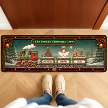 Load image into Gallery viewer, Personalized Vintage Christmas Train Doormat Unique Gift for Grandma
