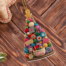 Load image into Gallery viewer, Personalized Crochet Christmas Tree Ornament Unique Gift for Crocheters
