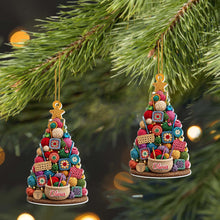 Load image into Gallery viewer, Personalized Crochet Christmas Tree Ornament Unique Gift for Crocheters
