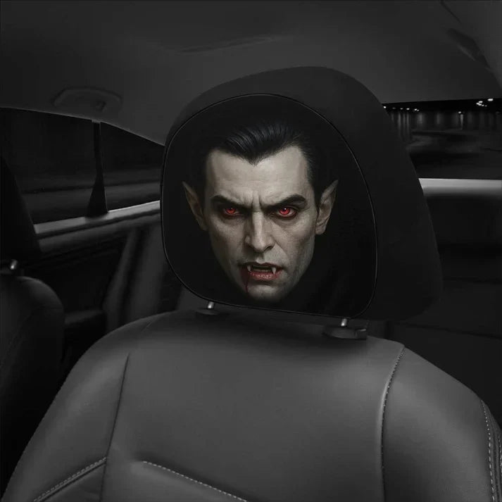 Personalized Car Headrest Covers Halloween Horror Fans Gift