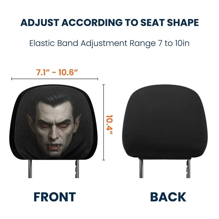 Personalized Car Headrest Covers Halloween Horror Fans Gift