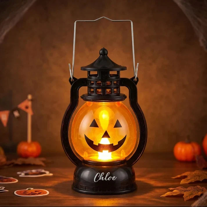 Personalized LED Pumpkin Lantern Halloween Gift for Family