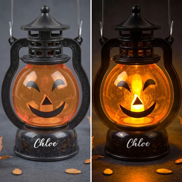 Personalized LED Pumpkin Lantern Halloween Gift for Family