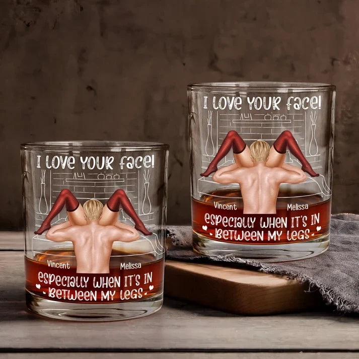 Personalized Whiskey Glass Unique Couple Gift for Partner