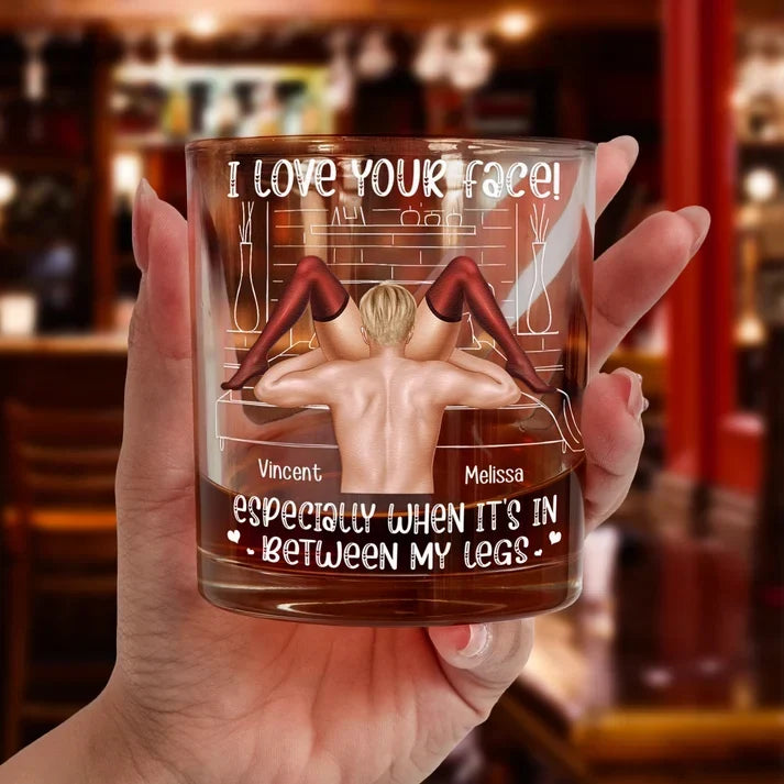 Personalized Whiskey Glass Unique Couple Gift for Partner