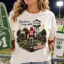 Load image into Gallery viewer, Personalized Classic Tee Green &amp; Gold Football Gift for Mom
