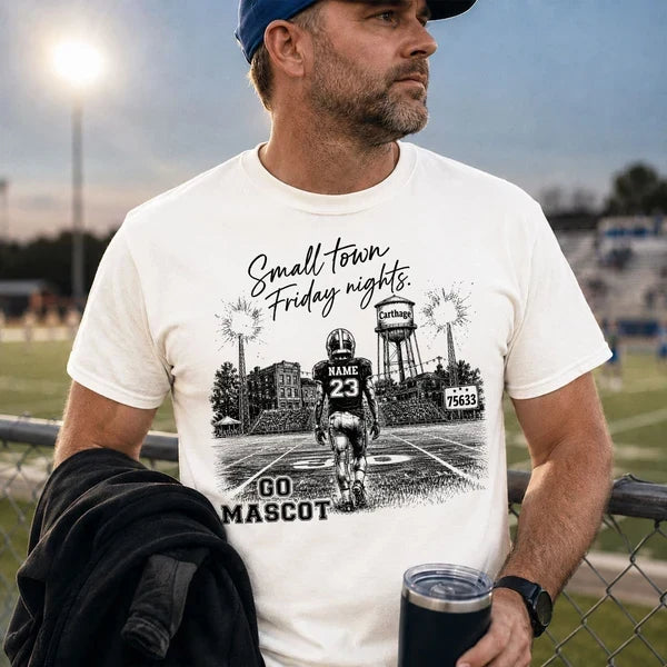 Personalized Classic Tee Hometown Football Gift for Fans