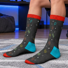 Load image into Gallery viewer, Personalized Gamer Crew Socks Custom Cartoon Quote Gift
