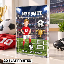 Load image into Gallery viewer, Personalized Acrylic Soccer Player Plaque Custom Gift for Fans
