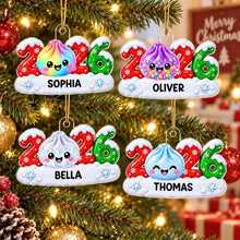 Load image into Gallery viewer, Personalized Rainbow Dumpling Acrylic Ornament Gift for Kids
