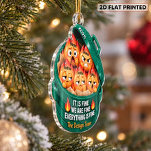 Load image into Gallery viewer, Personalized Funny Dumpster Fire Ornament Gift for Coworkers  | Christmas Decor
