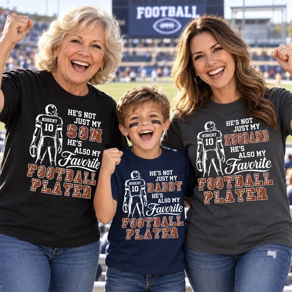 Personalized Classic Tee My Favorite Football Player Gift for Wife