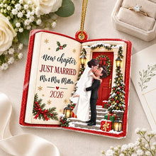 Load image into Gallery viewer, Personalized Acrylic Ornament Kissing Newlyweds Gift for Couple
