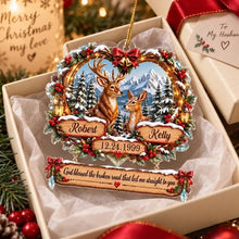 Load image into Gallery viewer, Personalized Acrylic Christmas Ornament Deer Couple Gift
