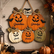 Load image into Gallery viewer, Personalized Halloween Wooden Sign for Grandparents Family Gift
