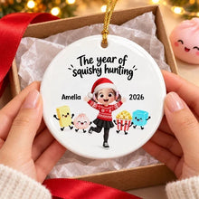Load image into Gallery viewer, Personalized Ceramic Holiday Ornament Cute Characters Gift for Kids
