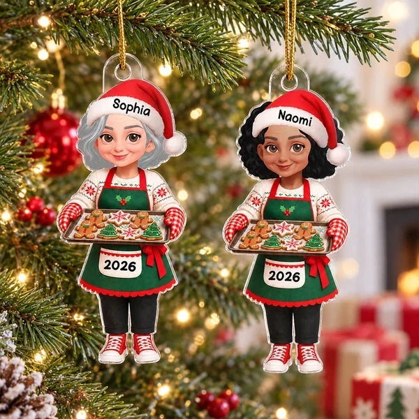 Personalized Acrylic Ornament Grandma Cookie Baker Christmas Gift