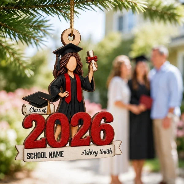 Personalized Graduation Wooden Ornament Gift for Daughter