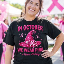 Load image into Gallery viewer, Personalized Classic Tee In October We Wear Pink Gift for Supporters
