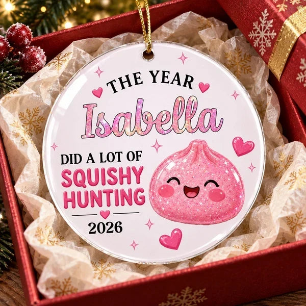 Personalized Rainbow Dumpling Acrylic Ornament Gift for Kids