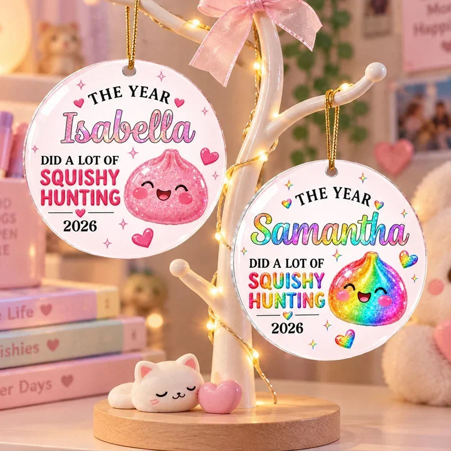 Personalized Rainbow Dumpling Acrylic Ornament Gift for Kids