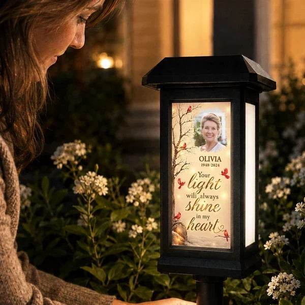 Personalized Solar Garden Stake Light for Dad | Sympathy Gift