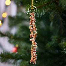 Load image into Gallery viewer, Personalized Gingerbread Letter Acrylic Ornament Gift for Kids and Family
