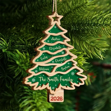 Load image into Gallery viewer, Personalized Wooden Christmas Ornament Family Gift Decor
