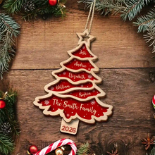 Load image into Gallery viewer, Personalized Wooden Christmas Ornament Family Gift Decor
