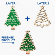 Load image into Gallery viewer, Personalized Wooden Christmas Ornament Family Gift Decor
