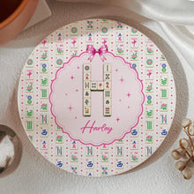 Load image into Gallery viewer, Personalized Round Ceramic Coaster Mahjong Gift for Game Night
